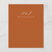 Papier Budget Terracotta Orange Calligraphie Mariage (Dos)