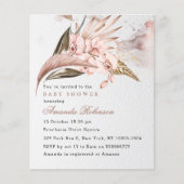 Papier Budget Terracotta Pampas Baby shower Invitation (Devant)