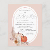 Papier Budget Terracotta Pampas Citrouilles Baby shower d (Devant)