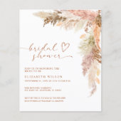 Papier Budget Terracotta Pampas Fête des mariées en herbe (Devant)