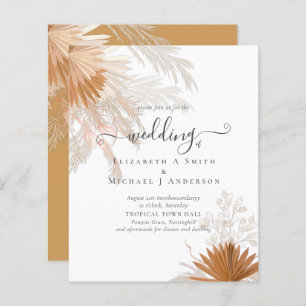 Papier BUDGET Terracotta Pampas Grass Mariage tropical