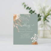 Papier BUDGET Terracotta Pampas Grass Mariage tropical (Debout devant)