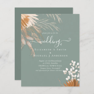 Papier BUDGET Terracotta Pampas Grass Mariage tropical