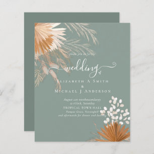 Papier BUDGET Terracotta Pampas Grass Mariage tropical