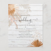 Papier BUDGET Terracotta Pampas Grass Mariage tropical (Devant)