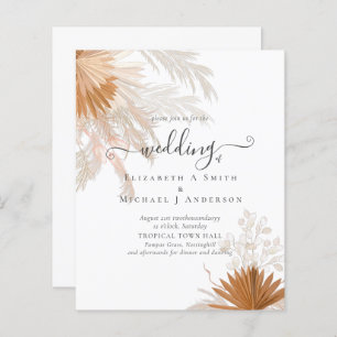 Papier BUDGET Terracotta Pampas Grass Mariage tropical