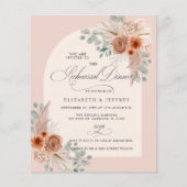 Papier Budget Terracotta Pampas Répétition Dîner Invitati