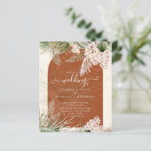 Papier BUDGET Terracotta Peach Pampas Grass Mariage (Debout devant)