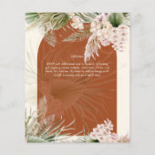 Papier BUDGET Terracotta Peach Pampas Grass Mariage (Dos)