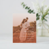 Papier Budget Terracotta Photo Qr Code Mariage (Debout devant)