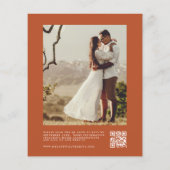 Papier Budget Terracotta Photo Qr Code Mariage (Dos)