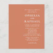 Papier Budget Terracotta QR Code Bohemian Wedding Invitat (Devant)