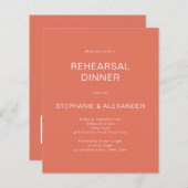 Papier Budget Terracotta QR Code de répétition Dîner Invi (Devant / Derrière)
