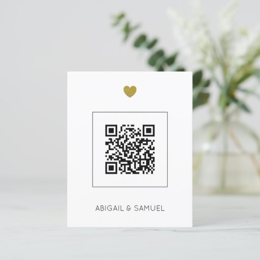 Papier Budget Terracotta QR Code Tout en un Mariage (Debout devant)