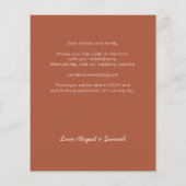 Papier Budget Terracotta QR Code Tout en un Mariage (Dos)