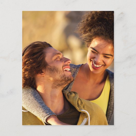 Papier Budget Terracotta Script Faire-part de mariage pho (Dos)