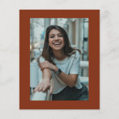 Papier Budget Terracotta Script Sweet 16 Photo Invitation (Dos)