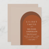 Papier BUDGET Terracotta Tons Terreux Mariage Audacieux (Devant / Derrière)