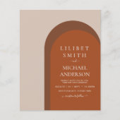 Papier BUDGET Terracotta Tons Terreux Mariage Audacieux (Devant)