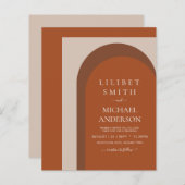 Papier BUDGET Terracotta Tons Terreux Mariage Audacieux (Devant / Derrière)