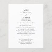 Papier BUDGET Texte BILINGUE à deux faces Mariage seuleme (Dos)