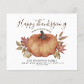 Papier BUDGET Thanksgiving Citrouille Moving Faire-part (Devant)