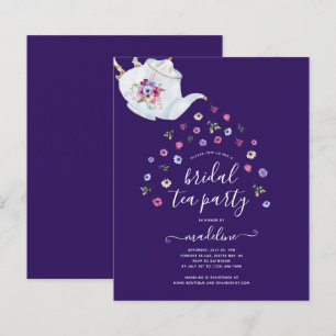 Papier BUDGET théière Florale Fête du thé de la nuptiale 