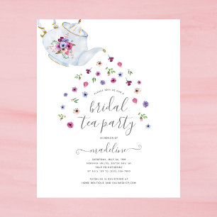 Papier BUDGET théière Florale Fête du thé de la nuptiale