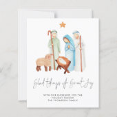 Papier Budget Tidings Great Joy Nativité Photo (Devant)