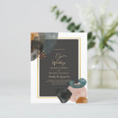 Papier BUDGET Tones de Terre Mariage Abstrait (Debout devant)