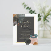 Papier BUDGET Tones de Terre Mariage Abstrait (Debout devant)