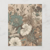 Papier Budget Tons de terre doux et muet Fleur sauvage Ma (Dos)