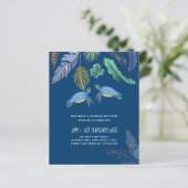 Papier BUDGET Tortues de mer Mariage bleu jaune (Debout devant)