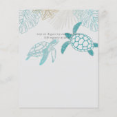 Papier BUDGET Tortues de mer Mariage Moderne Line Art (Dos)
