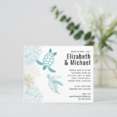 Papier BUDGET Tortues de mer Mariage Moderne Line Art (Debout devant)