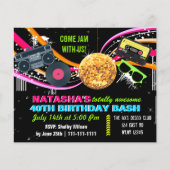 Papier Budget Totalement 80's Retro Anniversaire Invitati (Devant)