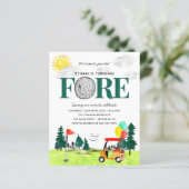 Papier Budget Tournant Golf Par-tee 4ème Anniversaire (Debout devant)