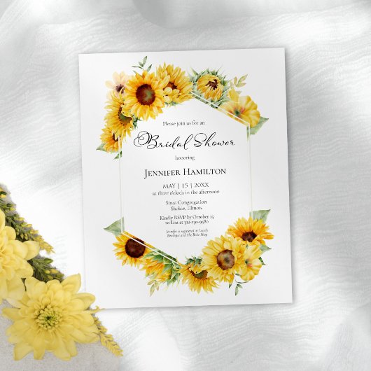 Papier Budget Tournesol automne nuptiale Invitations de d