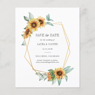 Papier Budget Tournesol Floral Géométrique Enregistrer La