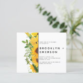 Papier BUDGET Tournesol Floral Mariage moderne (Debout devant)