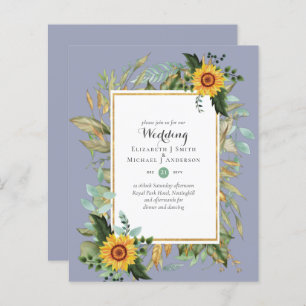 Papier BUDGET Tournesols Eucalyptus Mariage de verdure