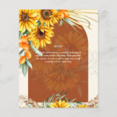 Papier BUDGET Tournesols Herbe de la Pampa Terre cuite Ma (Dos)