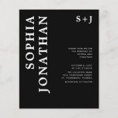 Papier Budget Tout en un Audacieux Typographie Mariage In (Devant)