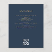 Papier Budget tout en un bleu marine Mariage or QR Code (Dos)