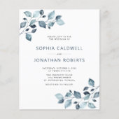 Papier Budget Tout en Un Bleu Poussiéreux Mariage Eucalyp (Devant)