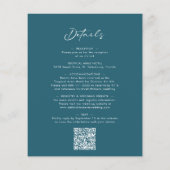 Papier Budget Tout en un Calligraphie Mariage Turquoise I (Dos)