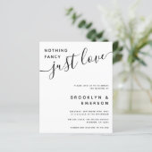 Papier Budget tout en un code QR Faire-part de mariage (Debout devant)