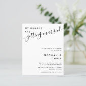 Papier Budget tout en un code QR Faire-part de mariage (Debout devant)