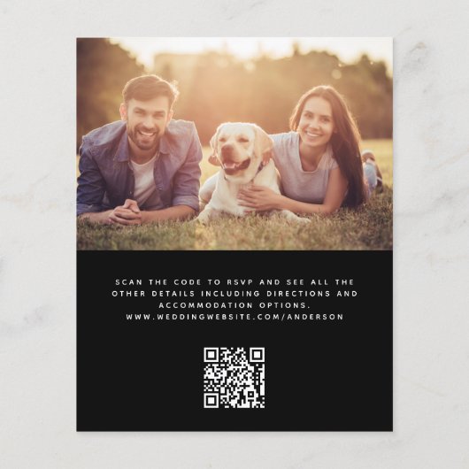 Papier Budget tout en un code QR Faire-part de mariage (Dos)