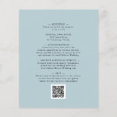 Papier Budget tout en un Dusty Blue Floral Mariage Invite (Dos)